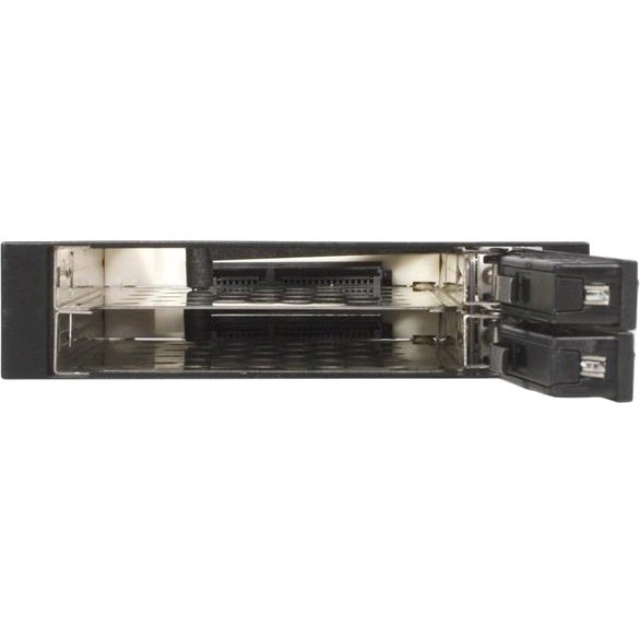 StarTech.com 2 Drive 2.5in Trayless Hot Swap SATA Mobile Rack Backplane - Storage bay adapter - black