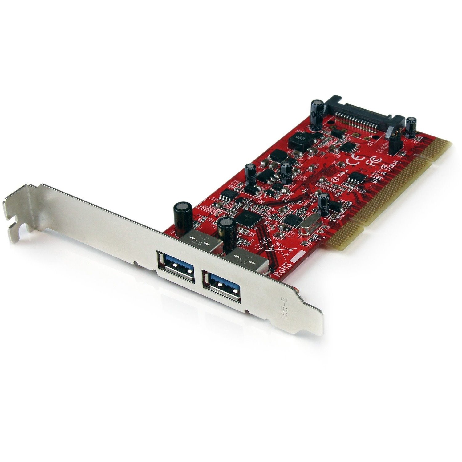 StarTech.com 2 Port PCI SuperSpeed USB 3.0 Adapter Card with SATA Power - 5Gbps