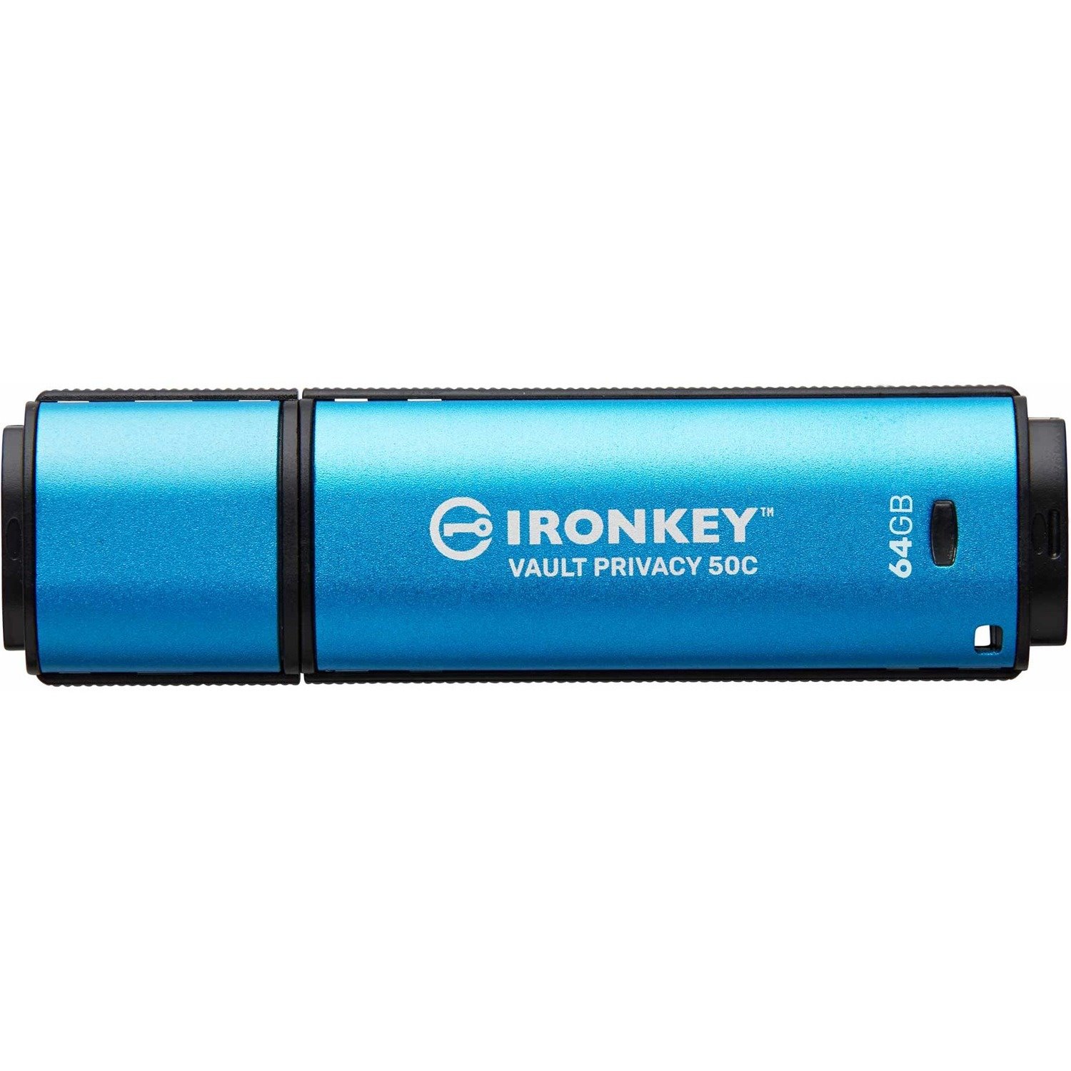 Kingston Vault Privacy 50 Series IKVP50C 64 GB USB 3.2 (Gen 1) Type C Flash Drive - 256-bit AES - TAA Compliant