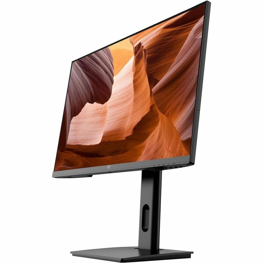 V7 27" 2K QHD 2560x1440 Height Adjustable IPS LED Monitor - 16:9 - 27-inch Viewable - In-Plane Switching (IPS) - LED Backlight - 2560 x 1440p - 16.7 Million Colors - FreeSync - 300 Nit Typical - 5 ms - 100 Hz Refresh Rate - HDMI - DisplayPort - USB-C - USB-B - USB-A - HUB - Speakers - HAS - Height Adjustable Stand