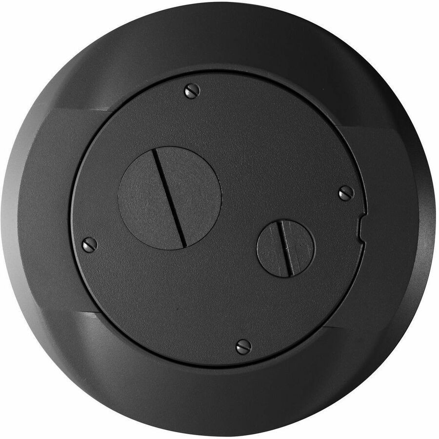 Hubbell Premise Wiring SystemOne, Carpet Furniture Feed Cover/Flange, Black Powder Paint Finish