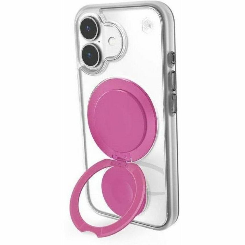 STM Goods Roll Case for Apple iPhone 16 Plus Smartphone - Clear, Pink