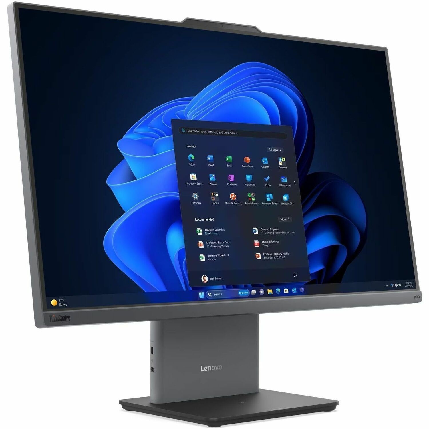 Lenovo ThinkCentre neo 50a 27 Gen 6 LNL 13QF0018MH Alles-in-&eacute;&eacute;n computer - Intel Core Ultra 5 Serie 2 226V - 16 GB - 512 GB PCI Express NVMe 4.0 x4 SSD - 68,6 cm (27") Full HD - Desktop - Grijs