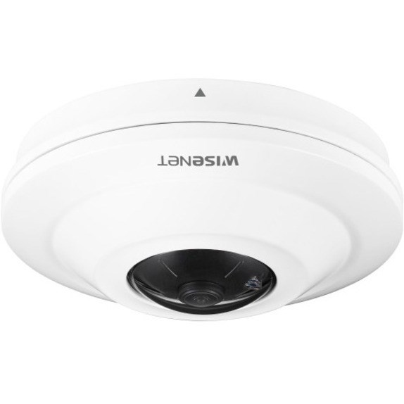 Wisenet HCF-8010V 5 Megapixel Outdoor HD Surveillance Camera - Color - Fisheye - White, Metal