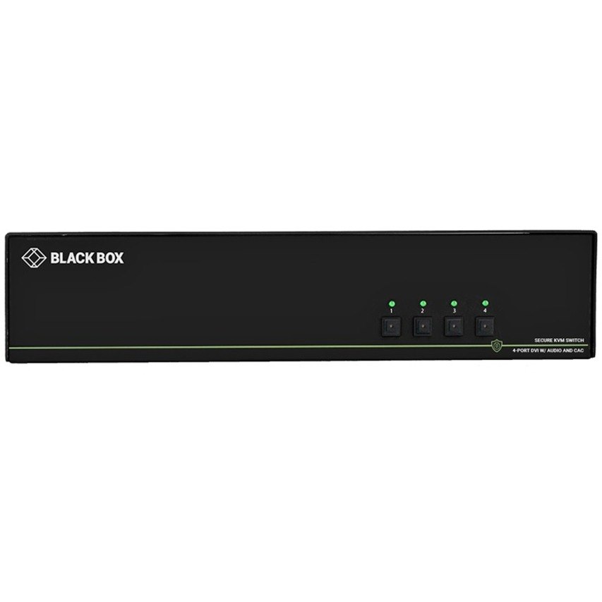 Black Box Secure KVM Switch, DVI-I, 4-Port, CAC NIAP 3.0 (Quad Head)