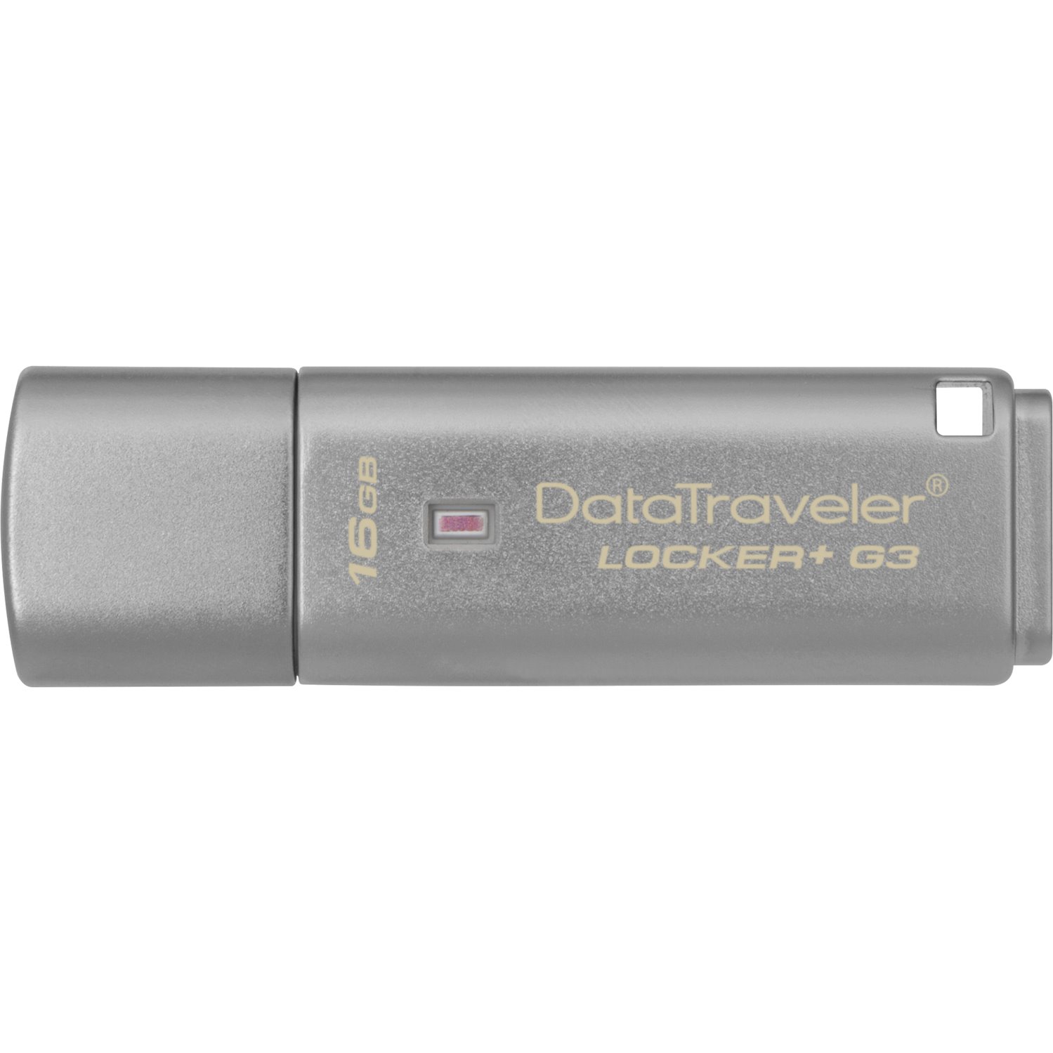 Kingston DataTraveler Locker+ G3 DTLPG3 16 GB USB 3.0 Flash Drive - Silver