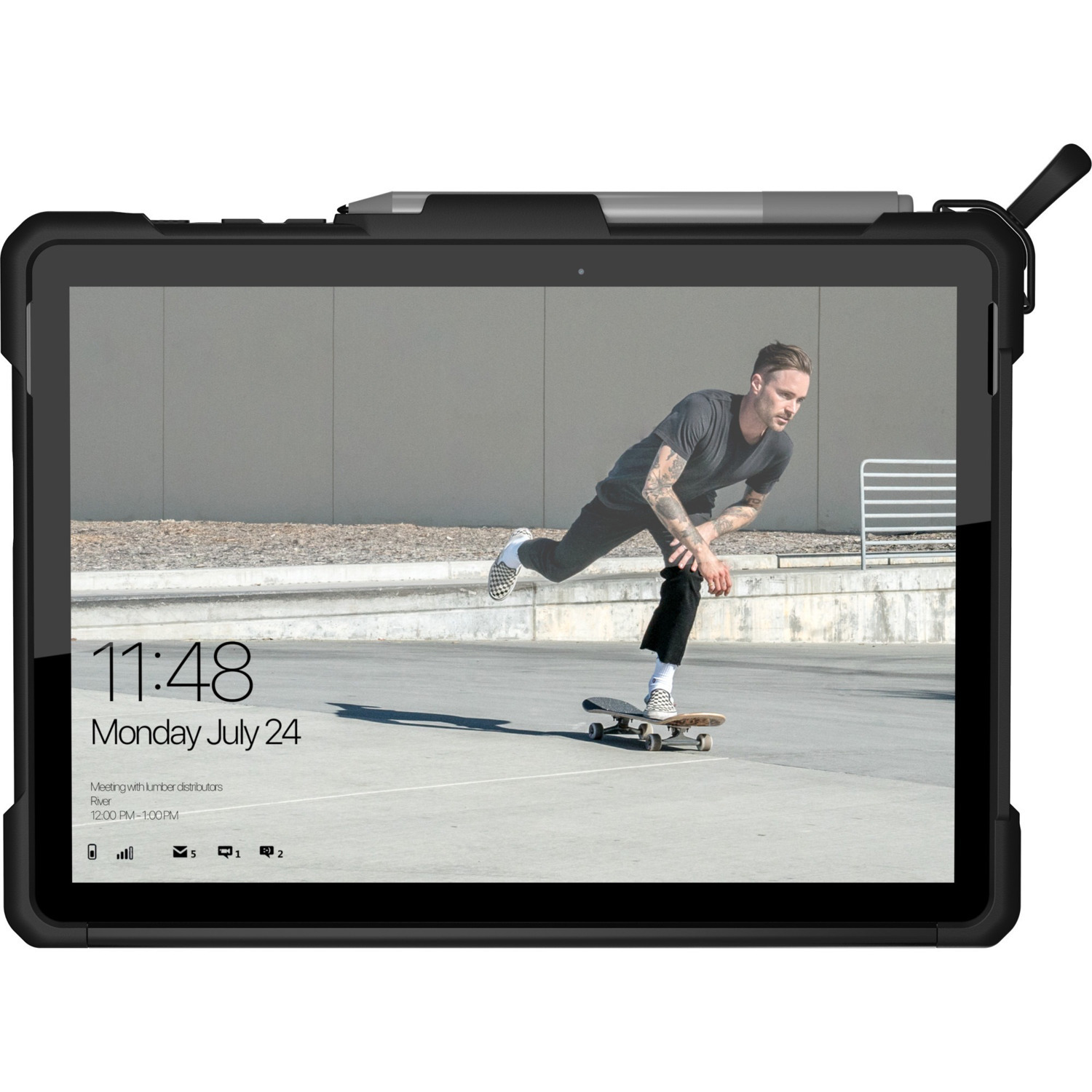 Urban Armor Gear Metropolis Rugged Keyboard/Cover Case Microsoft Surface Go, Surface Go 2, Surface Go 3, Surface Go 4 Tablet - Black