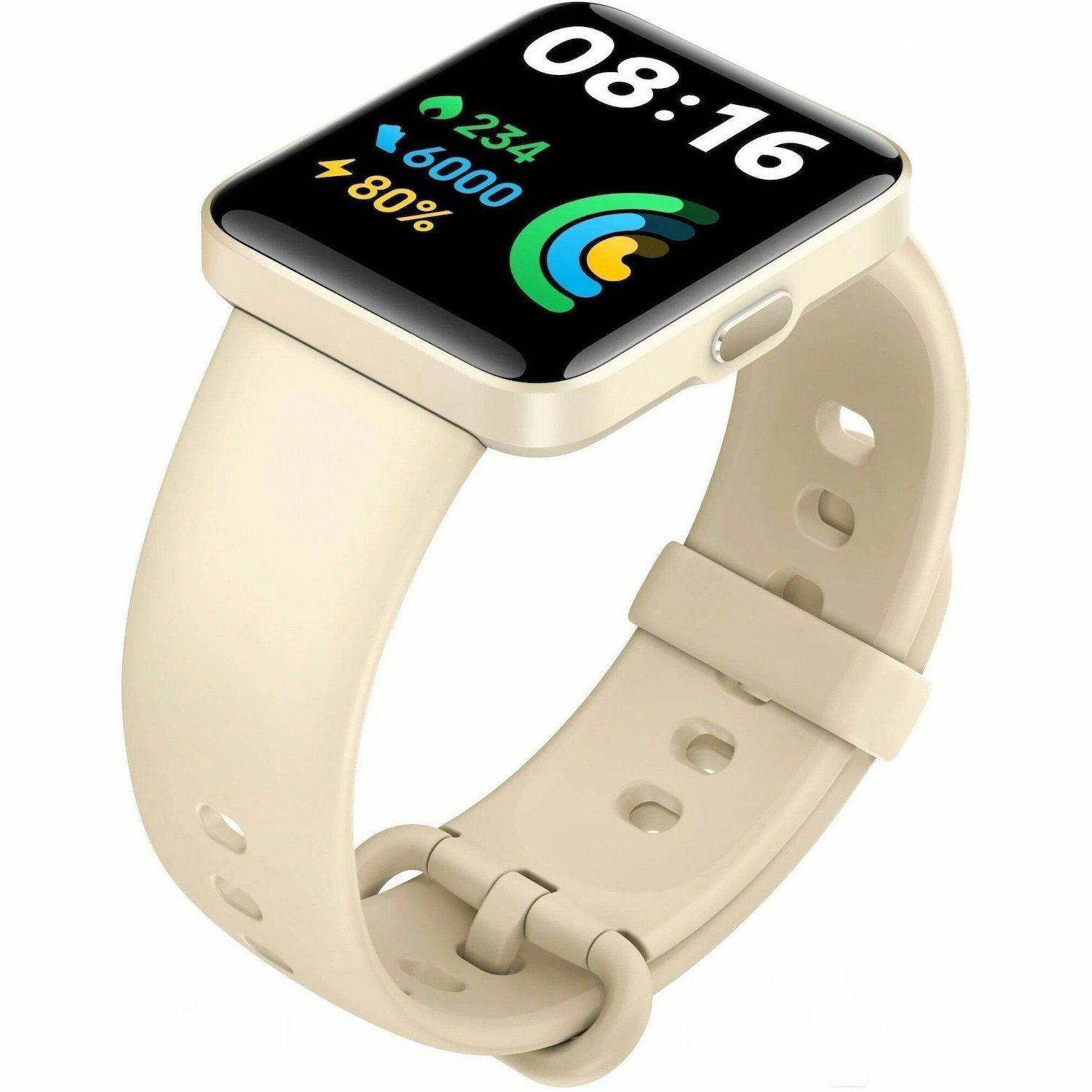 MI Watch 2 Lite Smart Watch - Ivory Body Color - Ivory Band Color - Thermoplastic Polyurethane (TPU) Band Material
