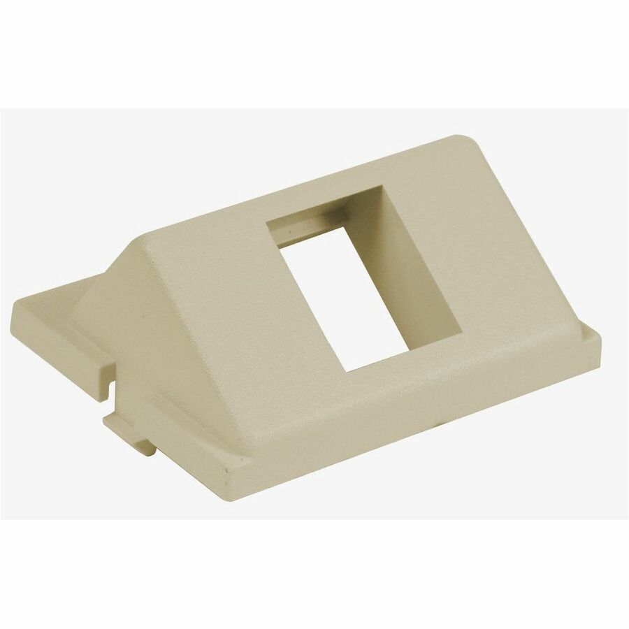 Bryant Audio/Video Unloaded Module, Keystone, 1-Port, Angled, 1.5 Unit, Electric Ivory