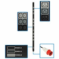Eaton Tripp Lite Series 11.5kW 3-Phase Basic PDU - 45 208-240V Outlets (36 C13, 9 C19), IEC 309 16/20A Red 360-415V Input, 6 ft. Cord, 70 in. 0U