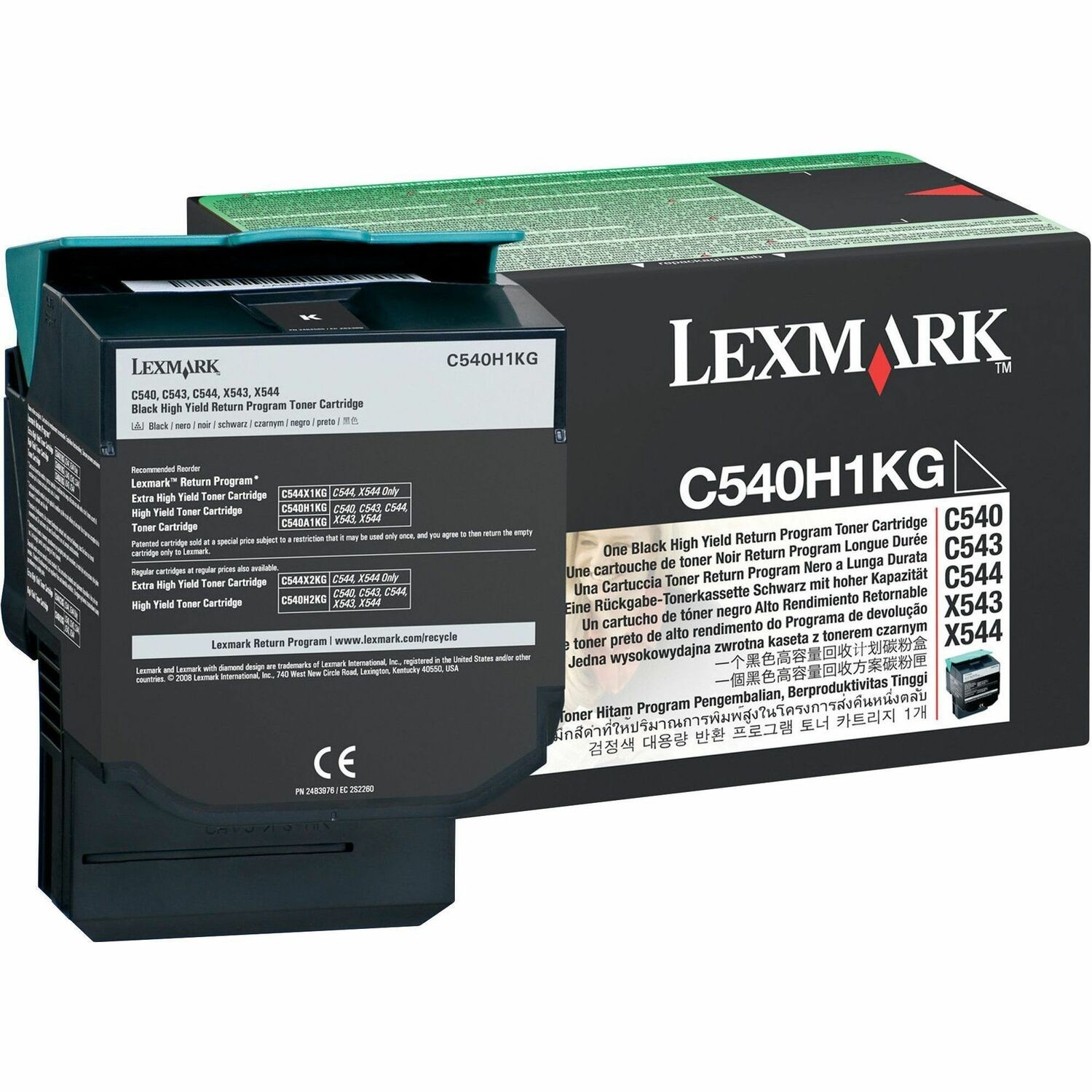 Lexmark C540H1KG Original Laser Toner Cartridge - Black - 1 Pack