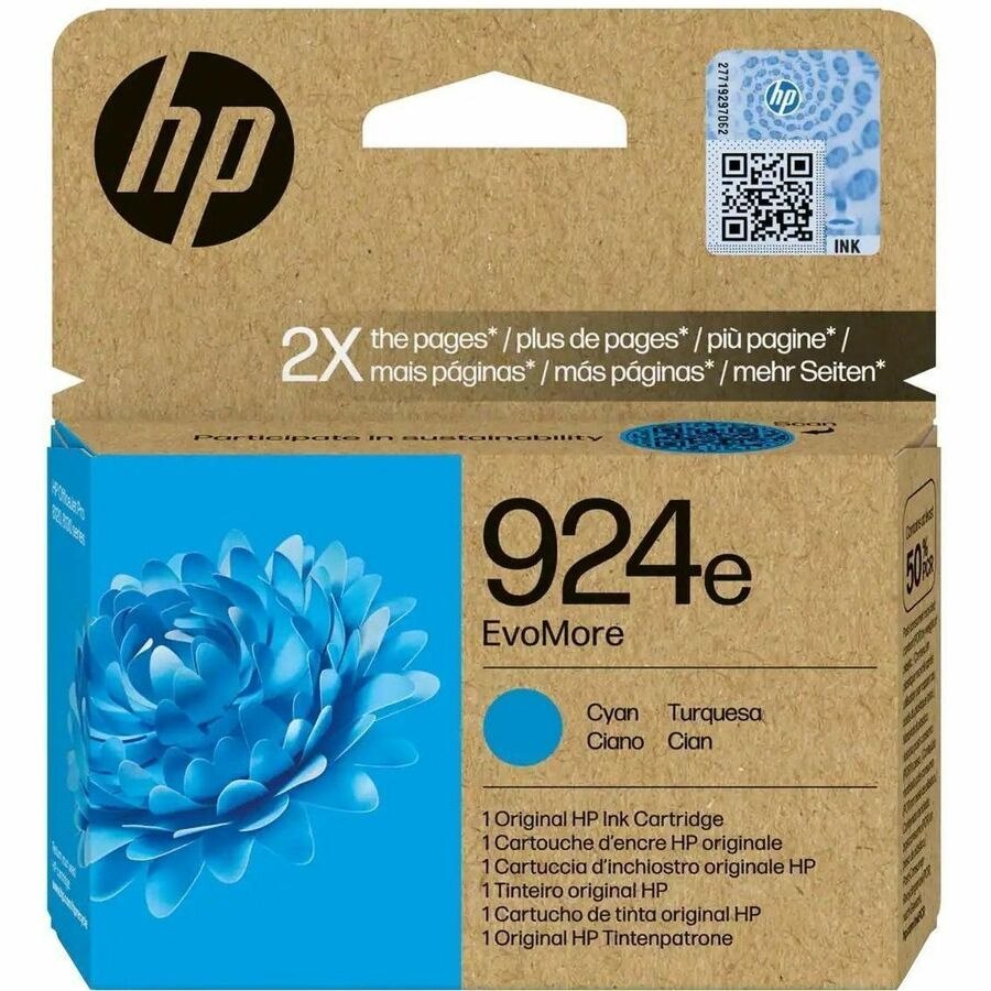 HP EvoMore 924e Original High Yield Inkjet Ink Cartridge - Cyan Pack