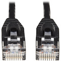 Eaton Tripp Lite Series Cat6a 10G Snagless Molded Slim UTP Ethernet Cable (RJ45 M/M), Black, 10 ft. (3.05 m)