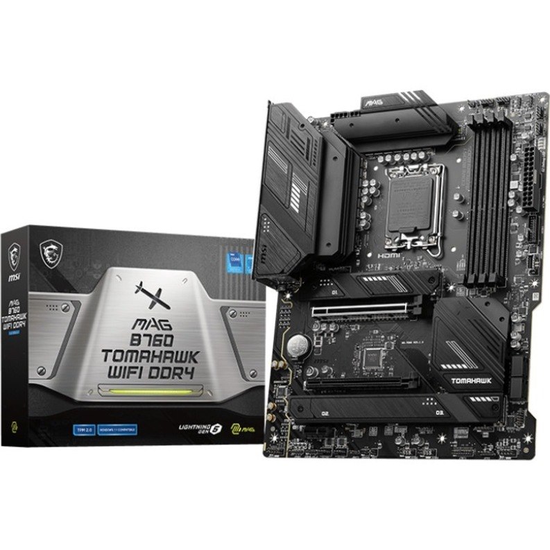 MSI MAG B760 TOMAHAWK WIFI DDR4 Gaming Desktop Motherboard - Intel B760 Chipset - Socket LGA-1700 - ATX