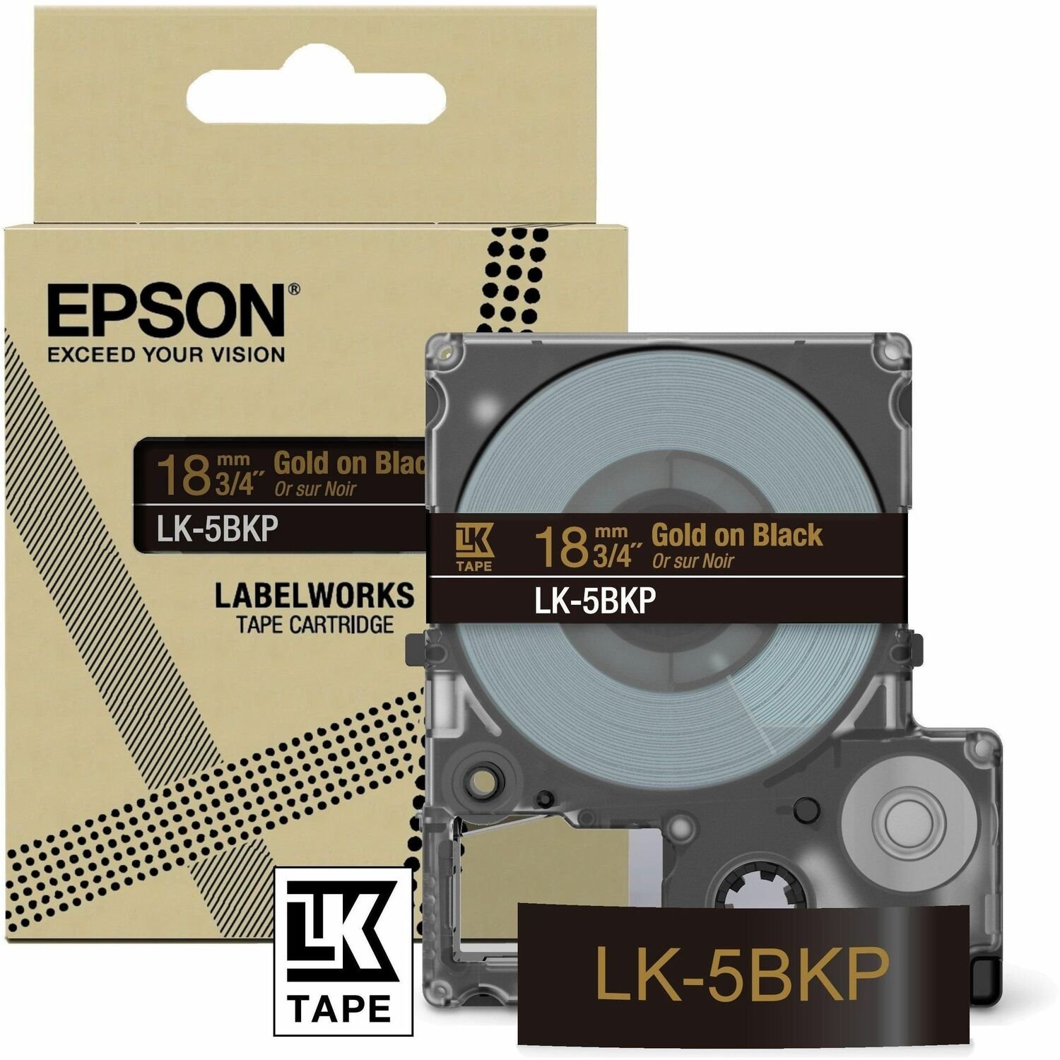 Epson LK-5BKP Label Tape