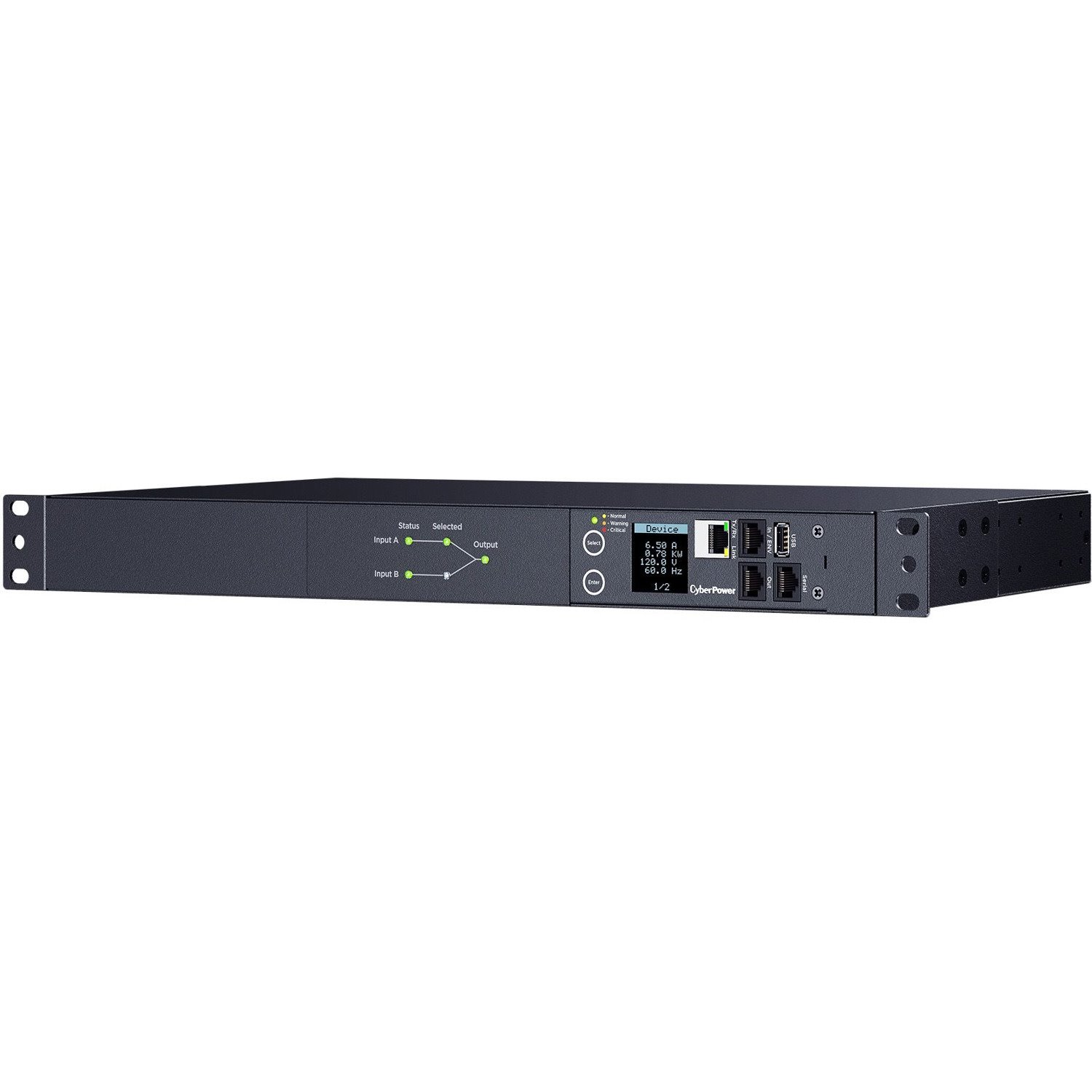 CyberPower PDU44001 Single Phase 100 - 120 VAC 15A Switched ATS PDU