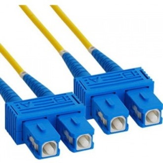 Network Centre 1m SC-SC SM Duplex Fibre Patch Leads Single Mode 9/125 Yellow OS2