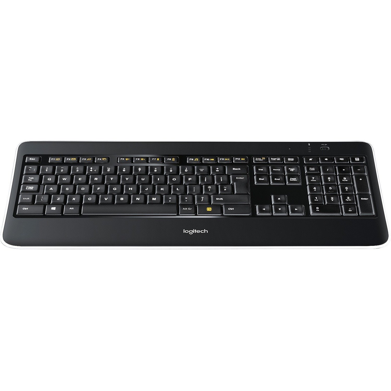 Logitech K800 Keyboard - Wireless Connectivity - USB Interface - Belgian - AZERTY Layout