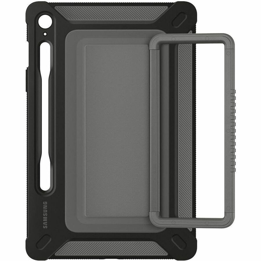 Samsung Rugged Carrying Case Samsung Galaxy Tab S9 FE Tablet, Stylus - Black