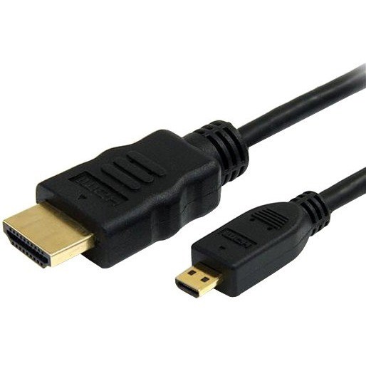 StarTech.com 1m Micro HDMI to HDMI Cable with Ethernet, 4K High Speed Micro HDMI Type-D Device to HDMI Monitor Adapter/Converter Cord