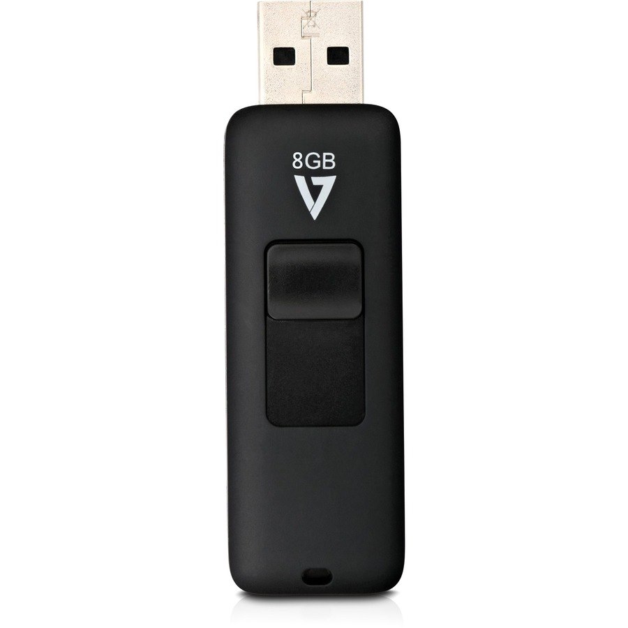 V7 VF28GAR-3E 8 GB USB 2.0 Flash Drive - Black