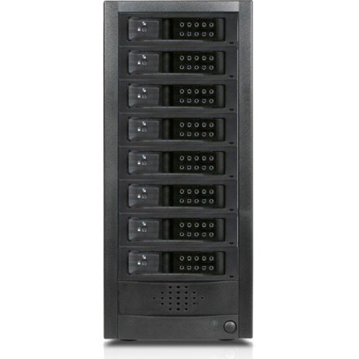 RAIDage JAGE9BT8HDBK-DE Drive Enclosure 12Gb/s SAS, SATA/600 - Mini-SAS HD Host Interface Tower - Black