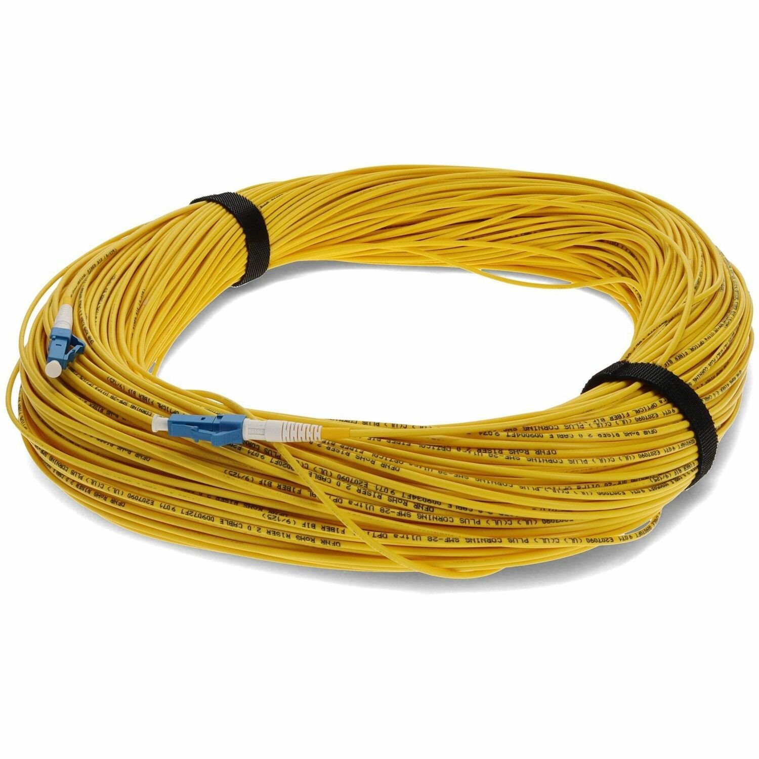 AddOn 85m LC to LC Yellow OS2 Simplex OFNR (Riser-Rated) SMF Fiber Patch Cable