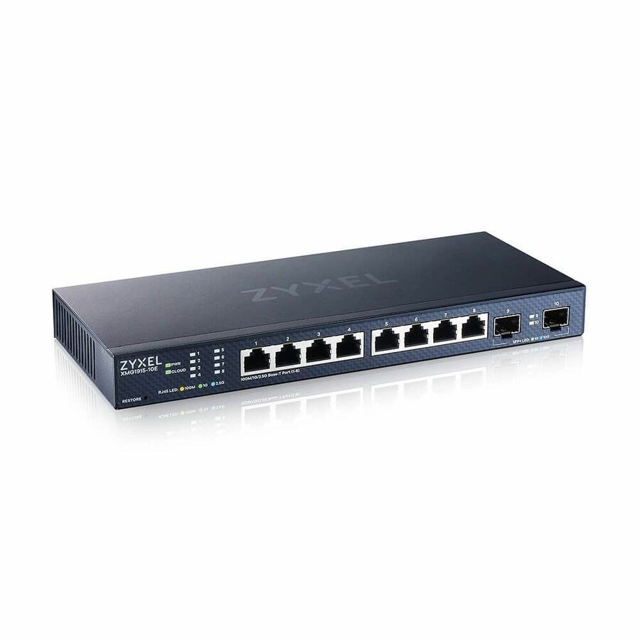 ZYXEL XMG1915 10 Ports Manageable Ethernet Switch - Gigabit Ethernet, 2.5 Gigabit Ethernet - 1000Base-X, 1000Base-T, 2.5GBase-T, 5GBase-T