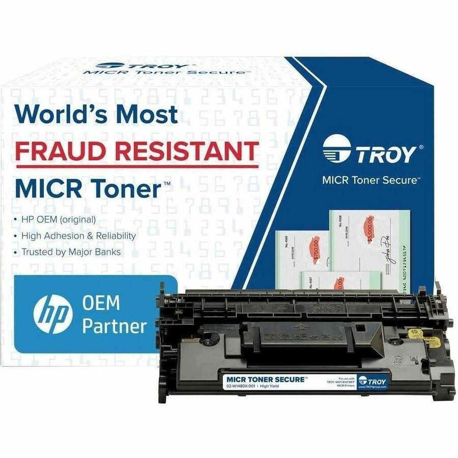 Troy Original MICR High Yield Laser Toner Cartridge W1480X - Black - 1 Box