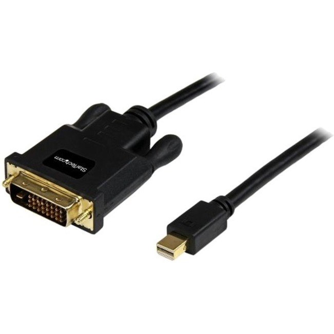 StarTech.com 6ft Mini DisplayPort to DVI Cable, Mini DP to DVI-D Adapter/Converter Cable, 1080p Video, mDP 1.2 to DVI Monitor/Display