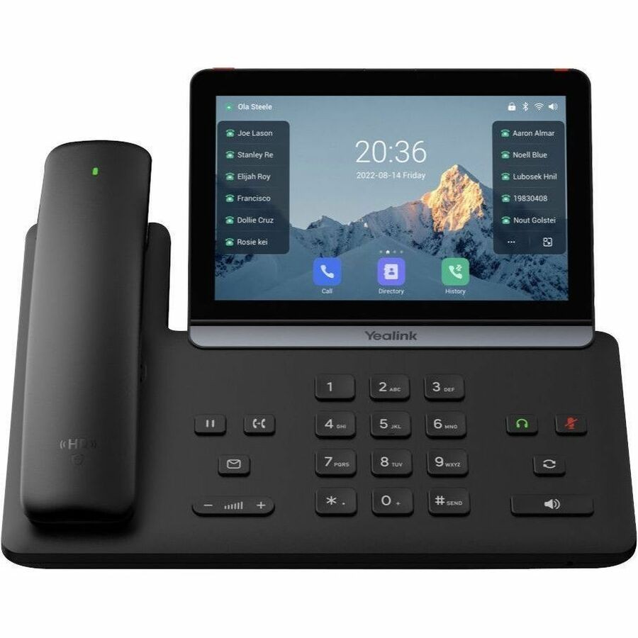 Yealink T88W Pro IP Phone - Corded/Cordless - Corded/Cordless - Bluetooth, Wi-Fi - 10 Multiple Conferencing - Wall Mountable, Desktop, Stand Mountable