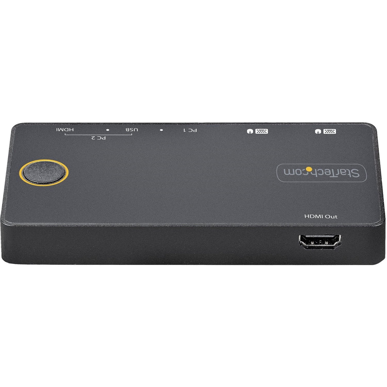 StarTech.com 2 Port Hybrid USB-A + HDMI & USB-C KVM Switch, Single 4K 60Hz HDMI 2.0 Monitor, Compact Desktop and/or Laptop HDMI KVM Switch