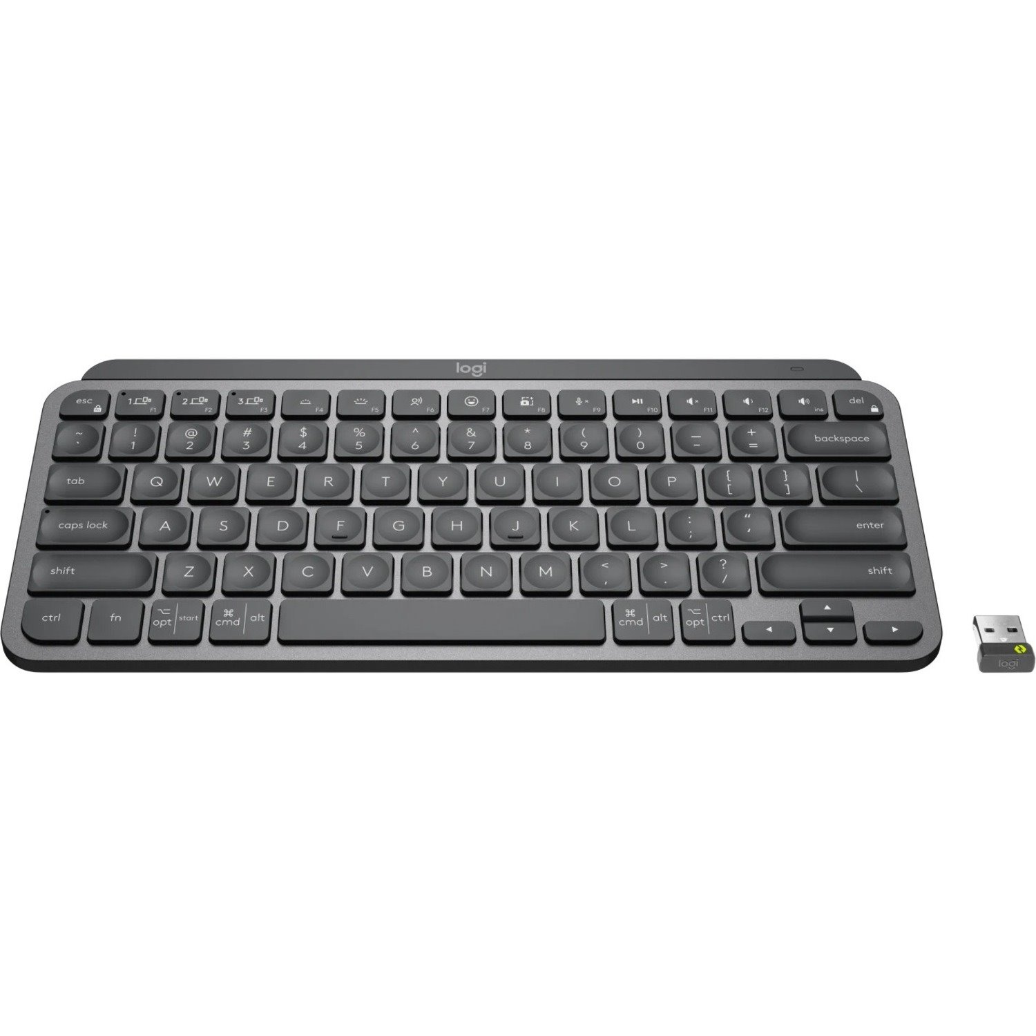 Logitech MX Keys Mini Wireless Illuminated Keyboard for Business, Compact, Logi Bolt Technology, Graphite