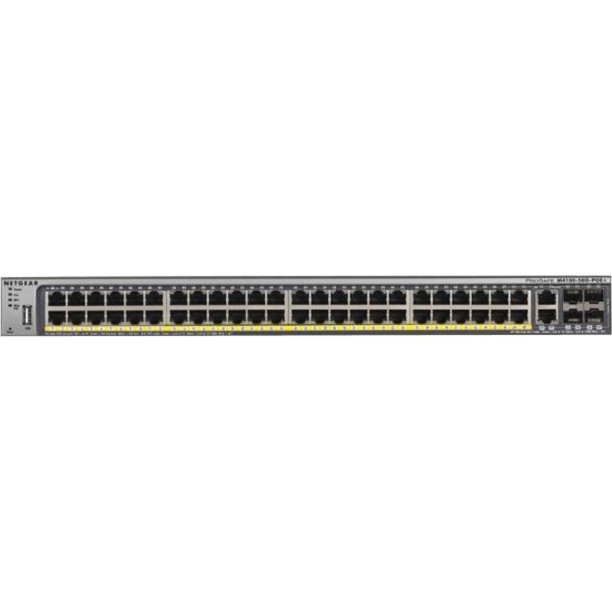 Netgear ProSafe M4100 M4100-50-POE+ 48 Ports Manageable Layer 3 Switch - Gigabit Ethernet - 10/100/1000Base-T