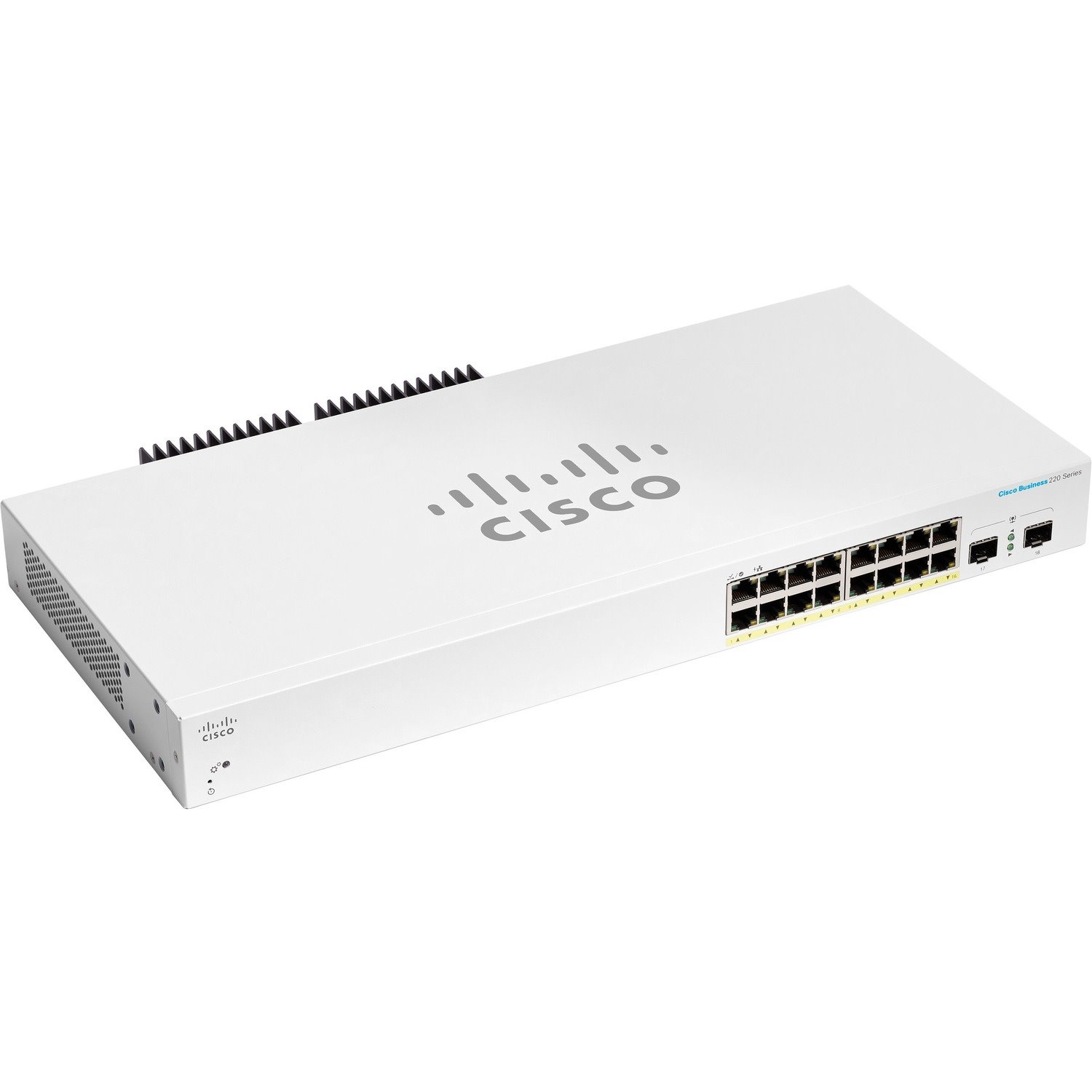 Cisco Business 220 CBS220-16P-2G 16 Ports Manageable Ethernet Switch - Gigabit Ethernet - 10/100/1000Base-T, 1000Base-X