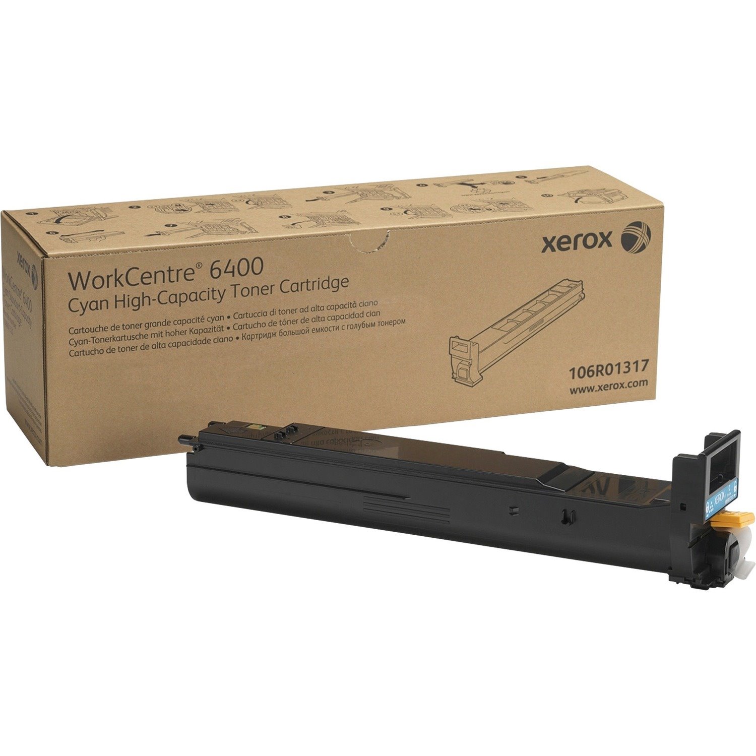Xerox Genuine WorkCentre&trade; 6400 Cyan High capacity Toner Cartridge (16500 Pages) - 106R01317