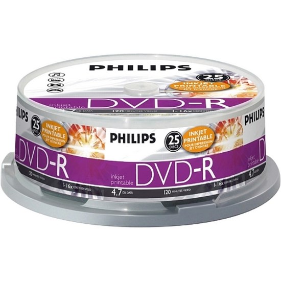 Philips DM4I6B25F/00 DVD Recordable Media - DVD+R - 16x - 4.70 GB - 25