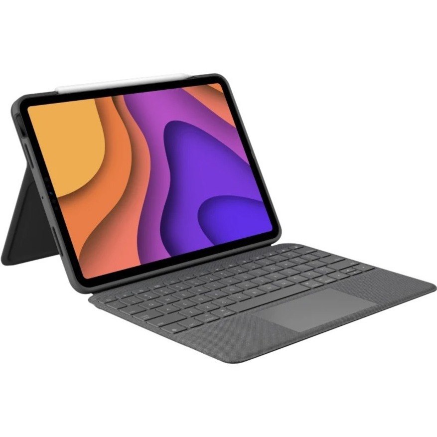 Logitech Folio Touch Keyboard/Cover Case (Folio) Apple, Logitech iPad Air (4th Generation) Tablet - Oxford Gray