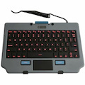 Gamber-Johnson Lite Rugged Keyboard - Cable Connectivity - USB Type A Interface - TouchPad - Spanish