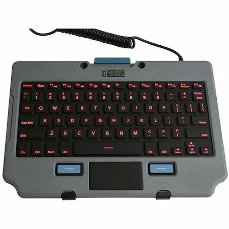 Gamber-Johnson Lite Rugged Keyboard - Cable Connectivity - USB Type A Interface - TouchPad - Spanish