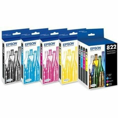 Epson T822 Original Standard Yield Inkjet Ink Cartridge - Black - 1 Each