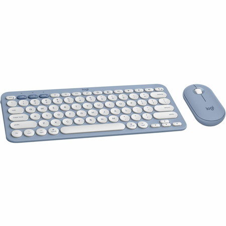 Logitech Pebble 2 Combo for Mac, Wireless Keyboard and Mouse, Slim, Quiet and Portable, Bluetooth, Tonal Blue