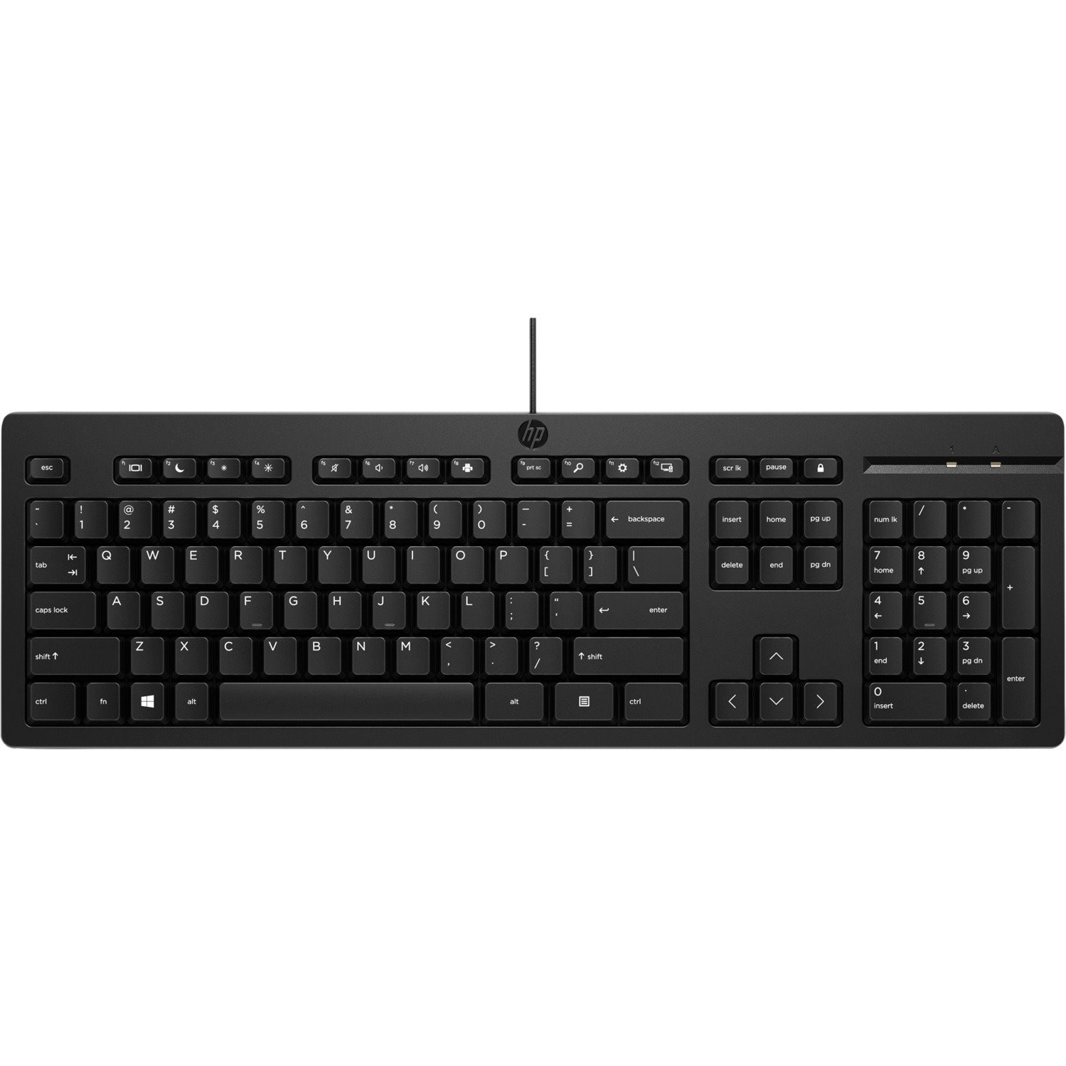 HP 125 Keyboard - Cable Connectivity - USB Interface - French - Black