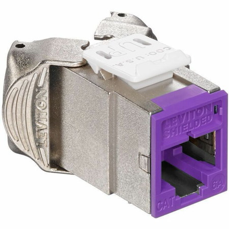 ATLAS-X1 Cat 6A Shielded QuickPort Jack, Component-Rated, Purple