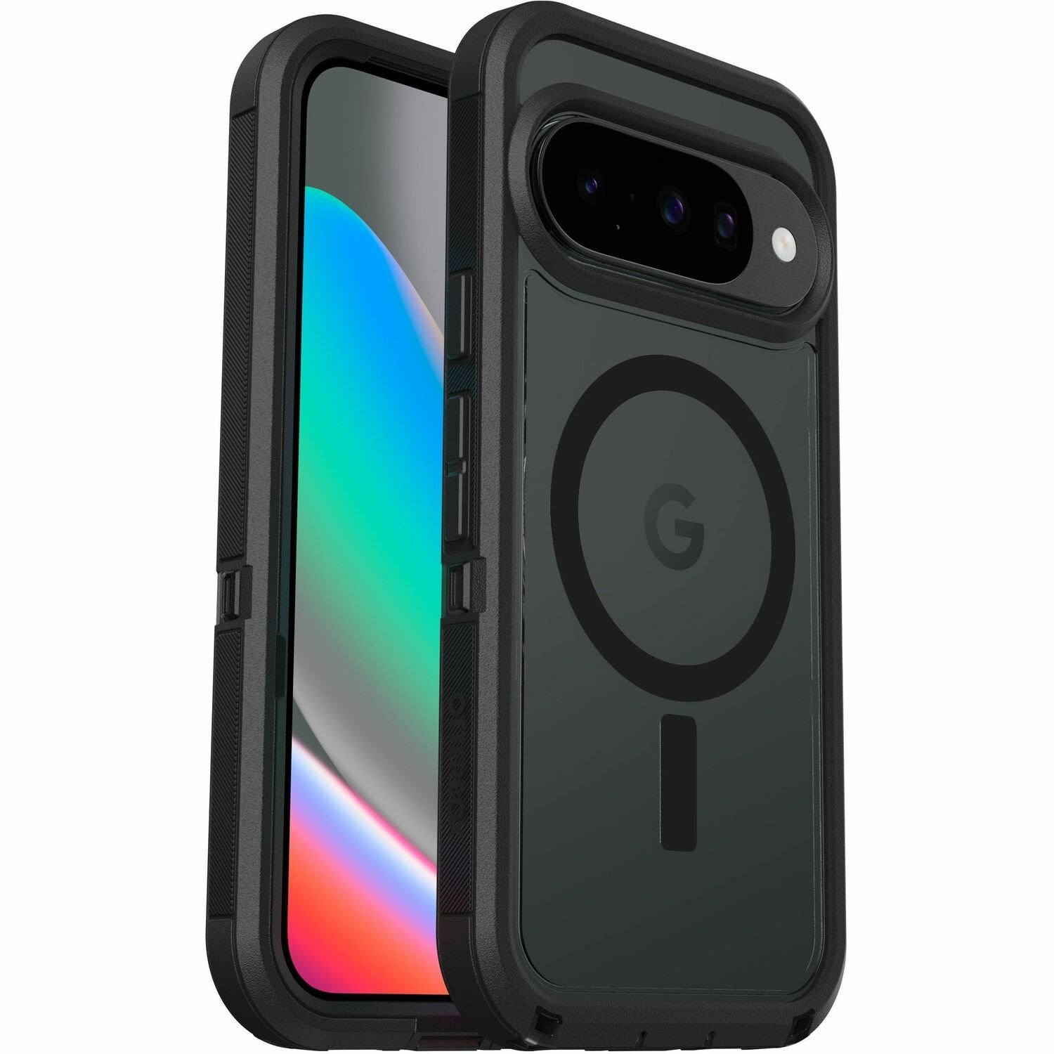 OtterBox Defender Series Pro XT Rugged Case for Google Pixel 10, Pixel 10 Pro Smartphone - Dark Side (Clear/Black) - Retail - 1