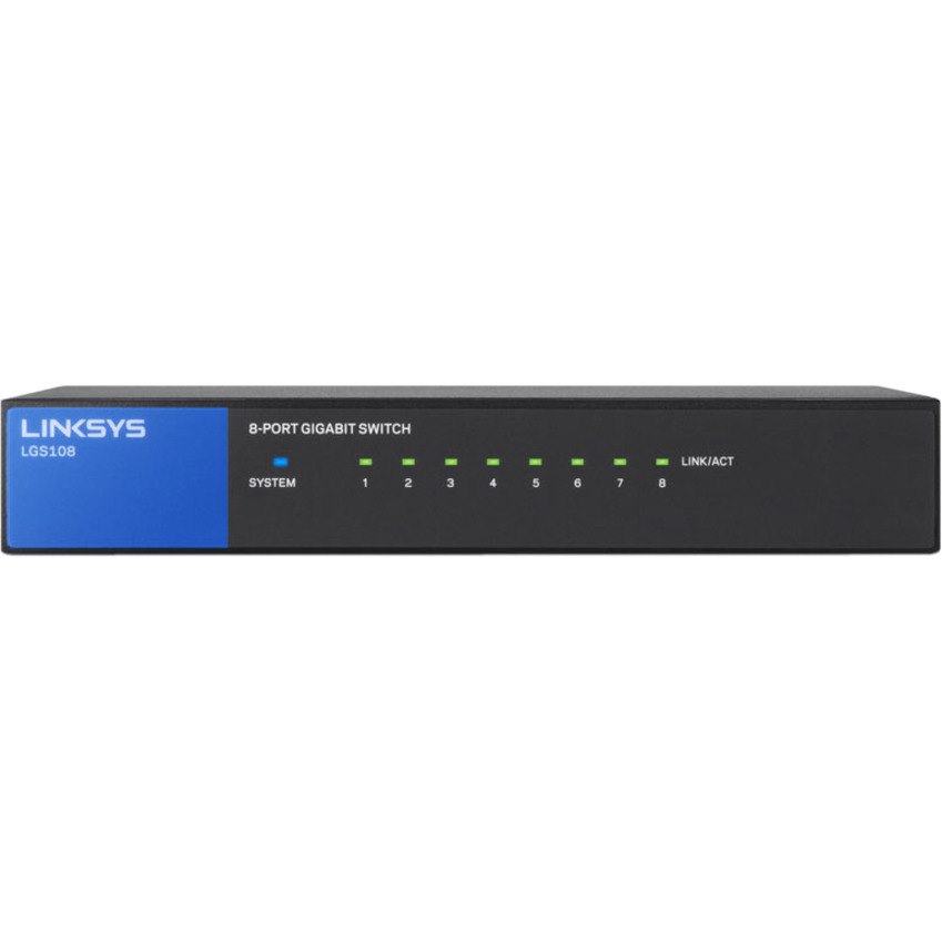 Linksys LGS108 8 Ports Ethernet Switch - 10/100/1000Base-T