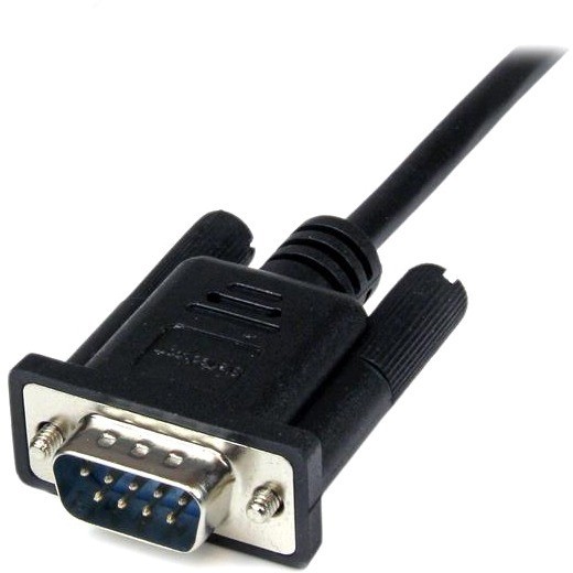 STARTECH 2M BLACK DB9 RS232 SERIAL NULL MODEM CABLE F/M