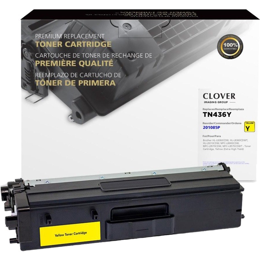 Clover Imaging Remanufactured Extra High Yield Yellow Toner Cartridge for Brother TN436Y