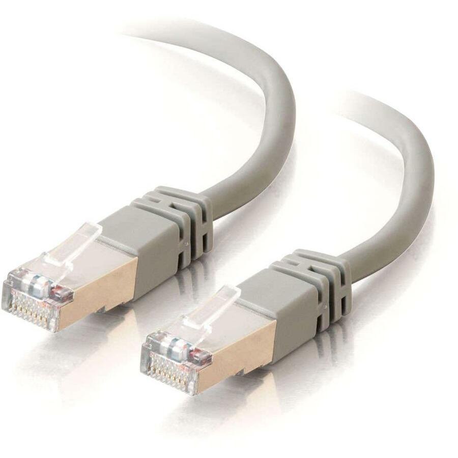 C2G 7ft Cat5e Molded Shielded (STP) Network Patch Cable - Gray