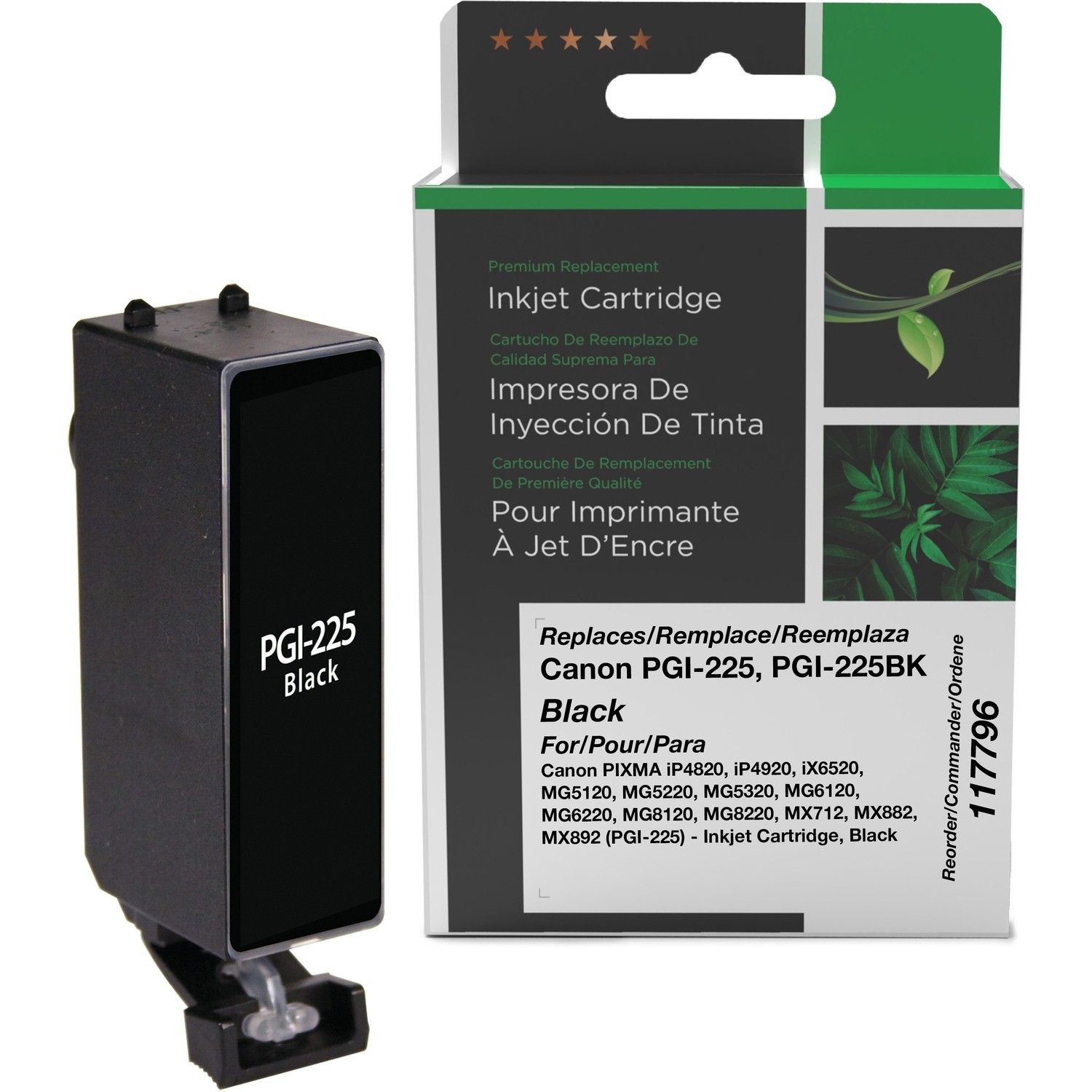 Clover Imaging Remanufactured Black Ink Cartridge for Canon PGI-225 (4530B001)
